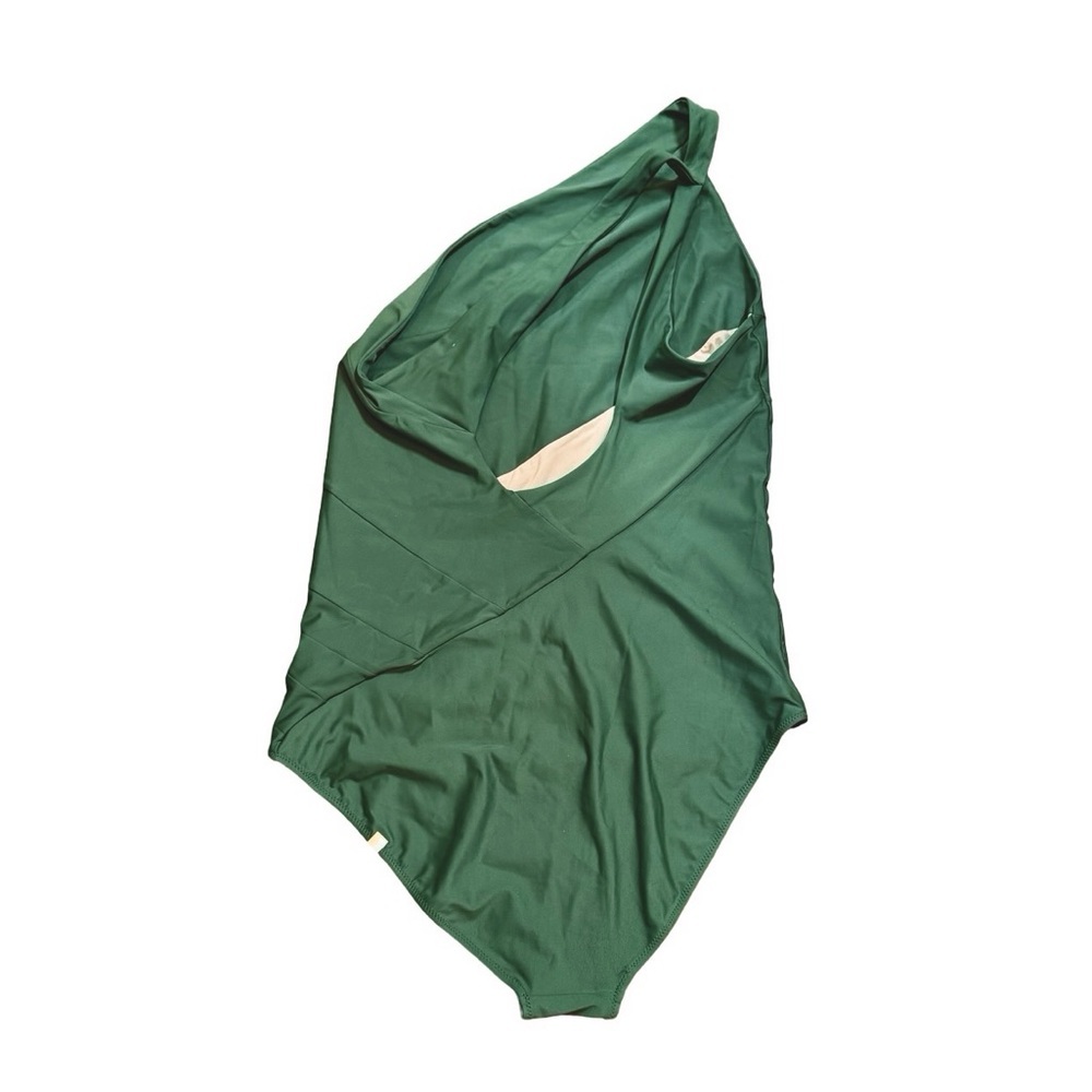 Summersalt The Long Torso Sidestroke One Piece One Shoulder Swimsuit Olive Green - Picture 6 of 11